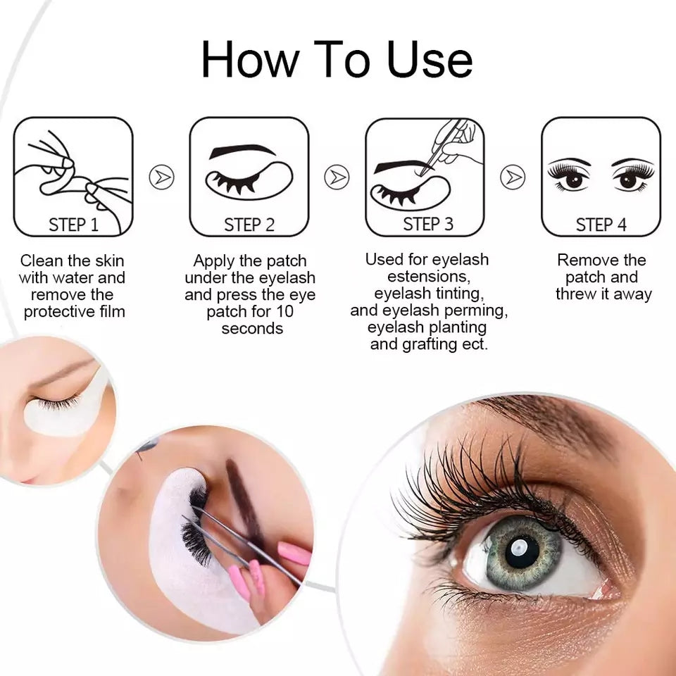 50 psc Eyelashes Extension Under Eye Pads Lint free patches make up uk