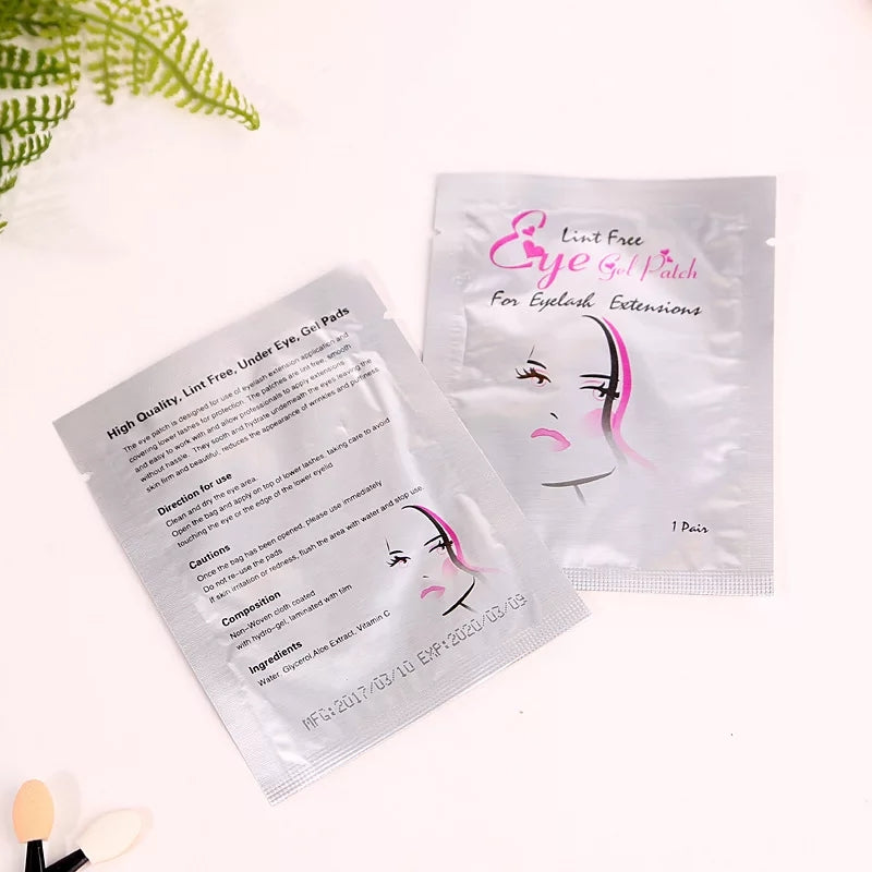 50 psc Eyelashes Extension Under Eye Pads Lint free patches make up uk